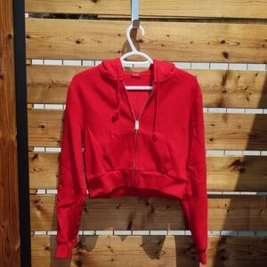 Brandy Melville Cropped Zip-up Sweater